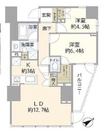 グランスイート市ヶ谷 9階 間取り図