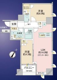 ピアース日本橋箱崎町 7階 間取り図