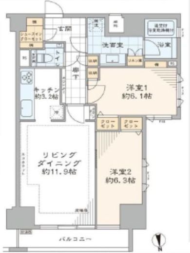 シティタワー品川 13階 間取り図