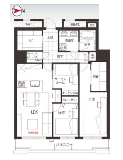 シティタワー品川 6階 間取り図