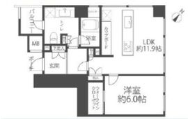 パークタワー芝浦ベイワード アーバンウイング 13階 間取り図