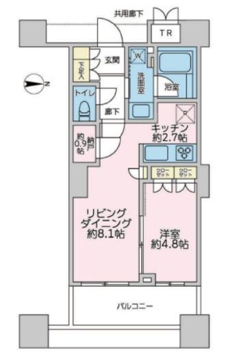 パークタワーグランスカイ 14階 間取り図