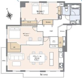 マンション雅叙苑 6階 間取り図