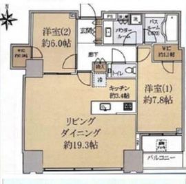 シティタワーズ豊洲ザ・ツイン サウスタワー 42階 間取り図