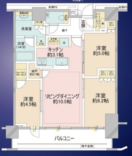 ブリリアザ・タワー東京八重洲アベニュー 26階 間取り図