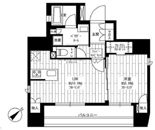 パークアクシス豊洲 5階 間取り図