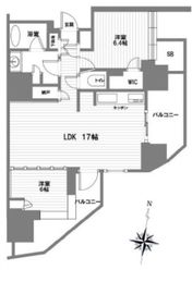 プレミスト白金 17階 間取り図