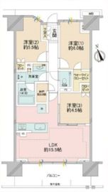 ブリリアシティ西早稲田 3階 間取り図