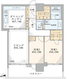 ボルト銀座レジデンス 25階 間取り図