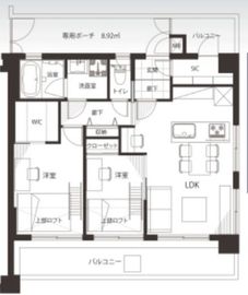 ライオンズプラザ目黒 2階 間取り図