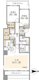 ワールドシティタワーズ ブリーズタワー 4階 間取り図