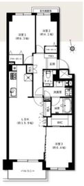 シティコート広尾 4階 間取り図