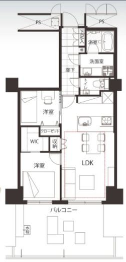 トルナーレ日本橋浜町 4階 間取り図