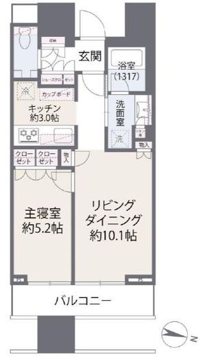 パークアクシス豊洲 9階 間取り図