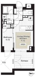 カスタリア恵比寿 1階 間取り図
