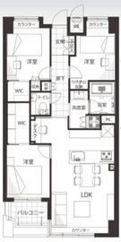 グラーサ銀座イースト 8階 間取り図
