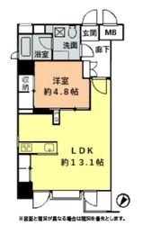 カスタリア目黒長者丸 5階 間取り図