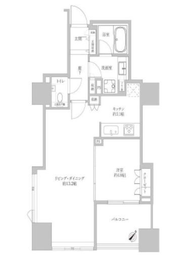 HF白金高輪レジデンス 9階 間取り図
