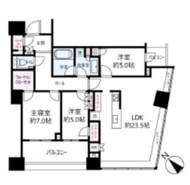 パークタワー勝どきミッド/サウス 28階 間取り図