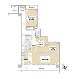 ザ・パークハウス大崎 3階 間取り図