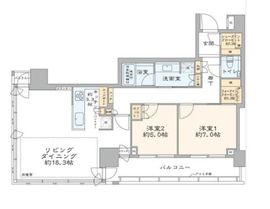 グローバルフロントタワー 7階 間取り図