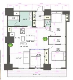 ブロッサムテラス 35階 間取り図
