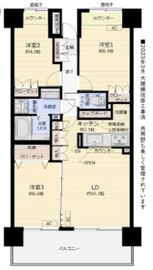 イーストパークス大島セントラルスクエア 8階 間取り図