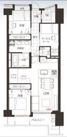 アークヒルズ仙石山レジデンス 7階 間取り図