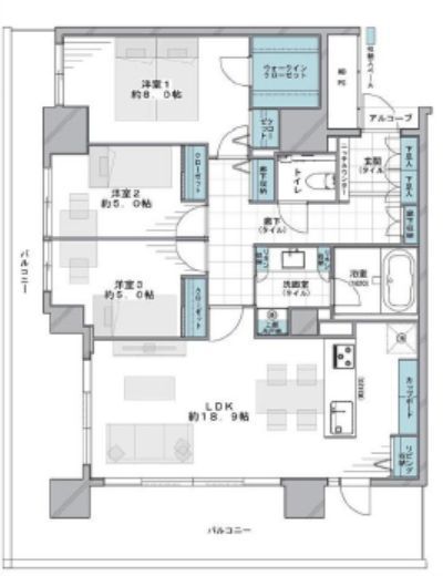 深沢ハウス 3階 間取り図