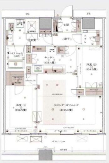 アークヒルズ仙石山レジデンス 47階 間取り図