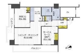 カスタリア麻布十番2 6階 間取り図