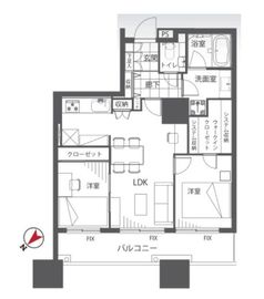 東京ツインパークス レフトウィング 14階 間取り図