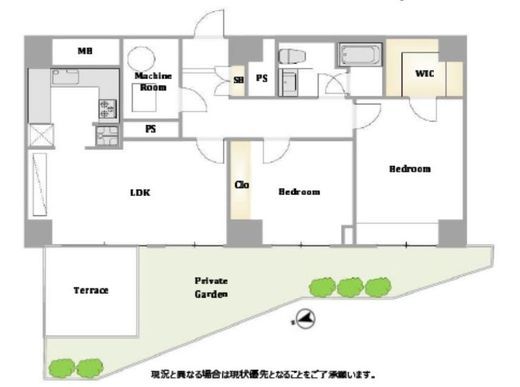 ペアシティルネッサンス 1階 間取り図