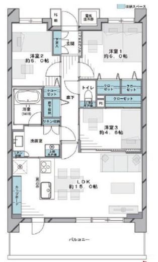 KDXレジデンス白金1 2階 間取り図