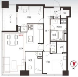 白金ザ・スカイ 34階 間取り図