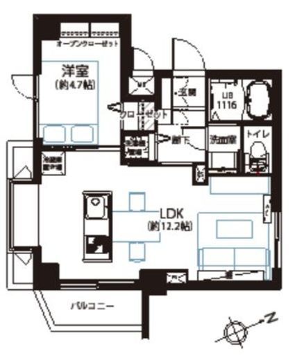 マイキャッスル千駄ヶ谷 3階 間取り図