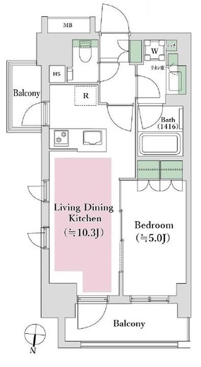 パークアクシス文京ステージ 8階 間取り図