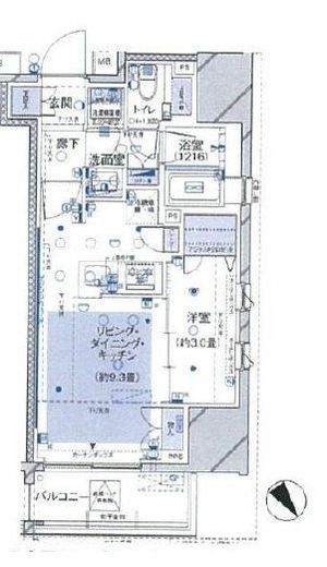 インプレストコア武蔵小山 2階 間取り図
