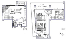 パークハウス常磐松 1階 間取り図