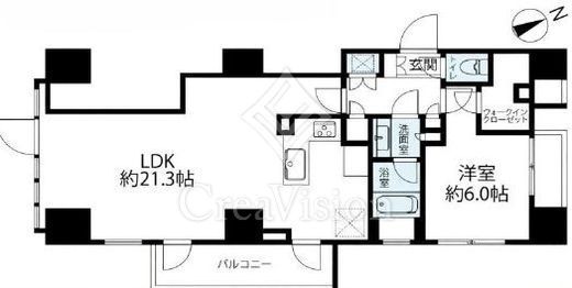 パークリュクス虎ノ門 15階 間取り図