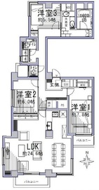 番町千鳥ヶ淵アビタシオン 2階 間取り図