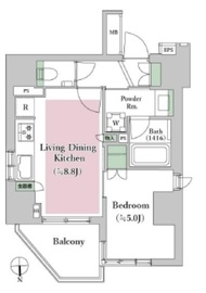 パークアクシス南麻布 5階 間取り図
