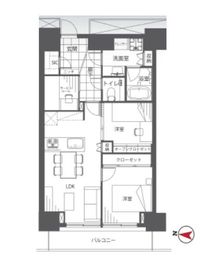 Wコンフォートタワーズ EAST 27階 間取り図