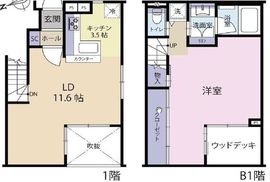 デュフレベース南麻布 1階 間取り図
