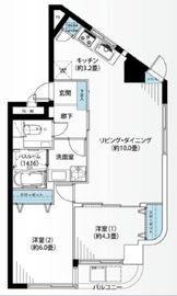 コンド恵比寿 8階 間取り図