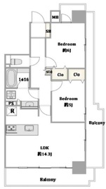 藤和シティホームズ南麻布 12階 間取り図