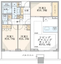 ステーションガーデンタワー 25階 間取り図