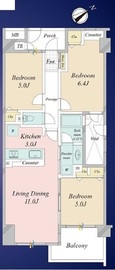パークアクシス日本橋浜町 4階 間取り図