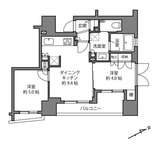 レ・サン・サーンス 5階 間取り図