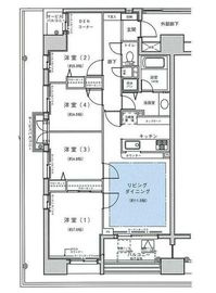 アクシア浅草 14階 間取り図